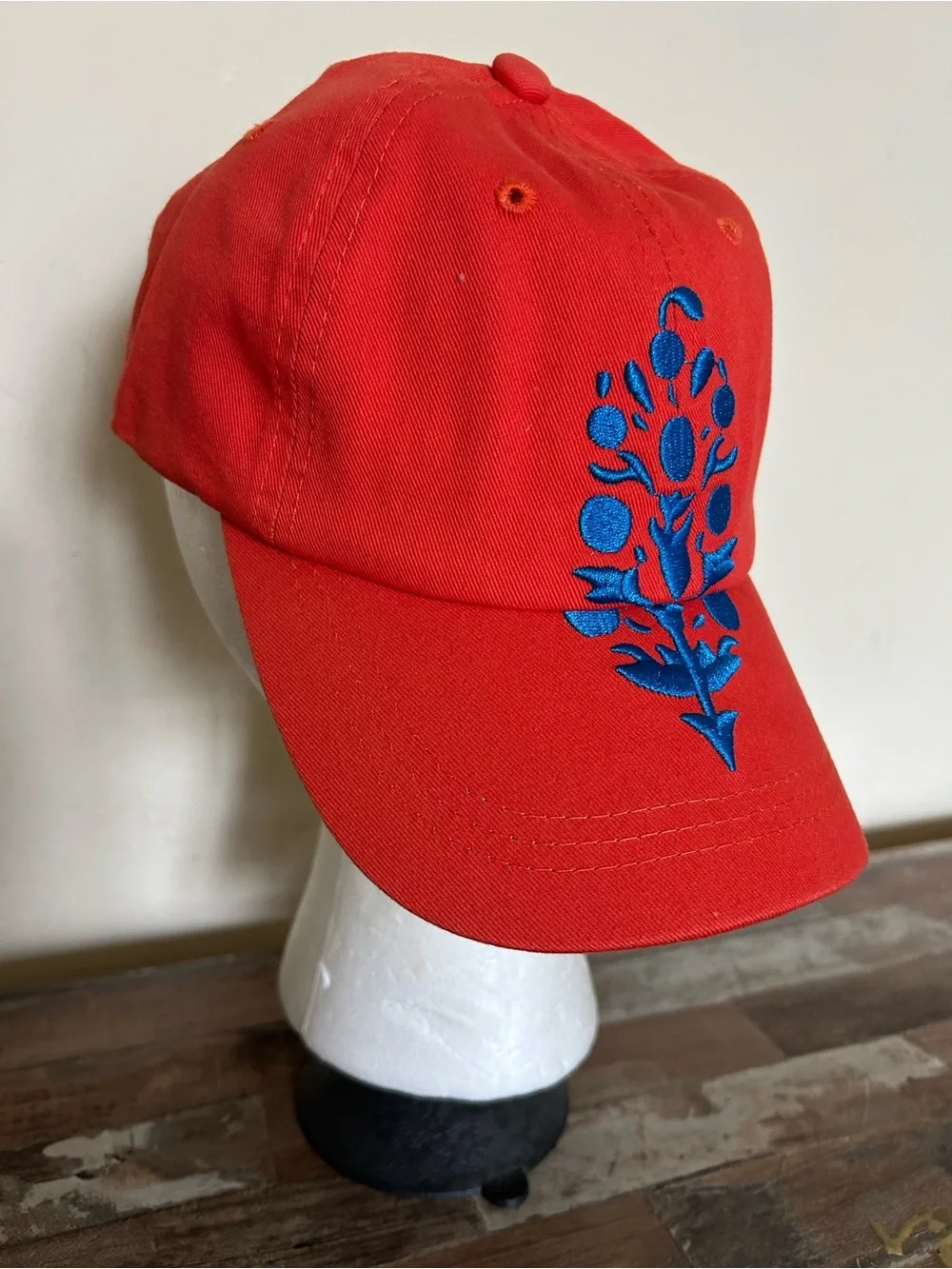 Free People NWT baseball cap hat rasperry orange